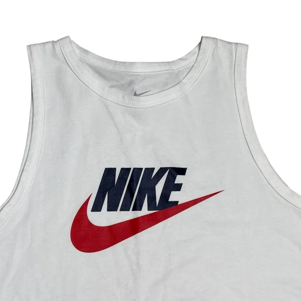 Nike Tank TopSolid White Large Graphic Youth Size XL Like New